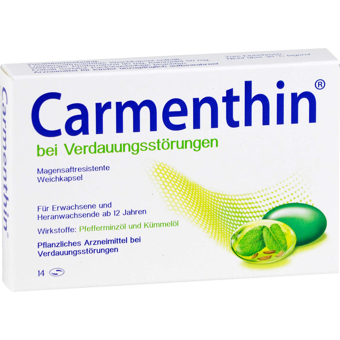 Carmenthin Weichkapseln bei Verdauungsstörungen, 14 St. Kapseln