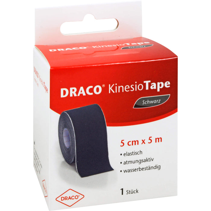 Draco Kinesiotape 5mx5cm schwarz, 1 St VER