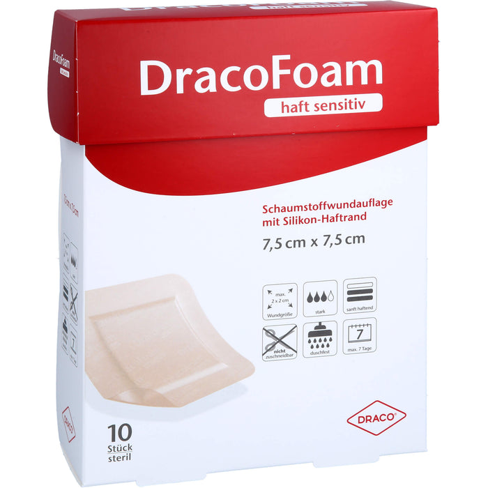 DracoFoam haft sensitiv Schaumstoffverband, 10 St VER