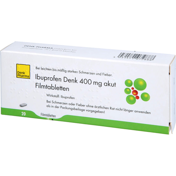 Ibuprofen Denk 400 mg akut Filmtabletten, 20 St FTA