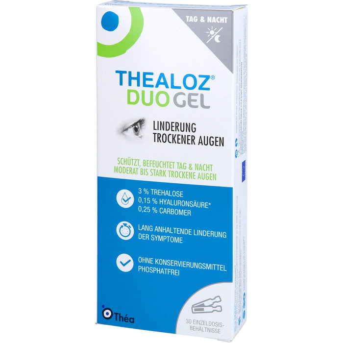 Thealoz Duo Gel - Befeuchtung, Benetzung und Schutz trockener Augen, 30 pc Pipettes à dose unique