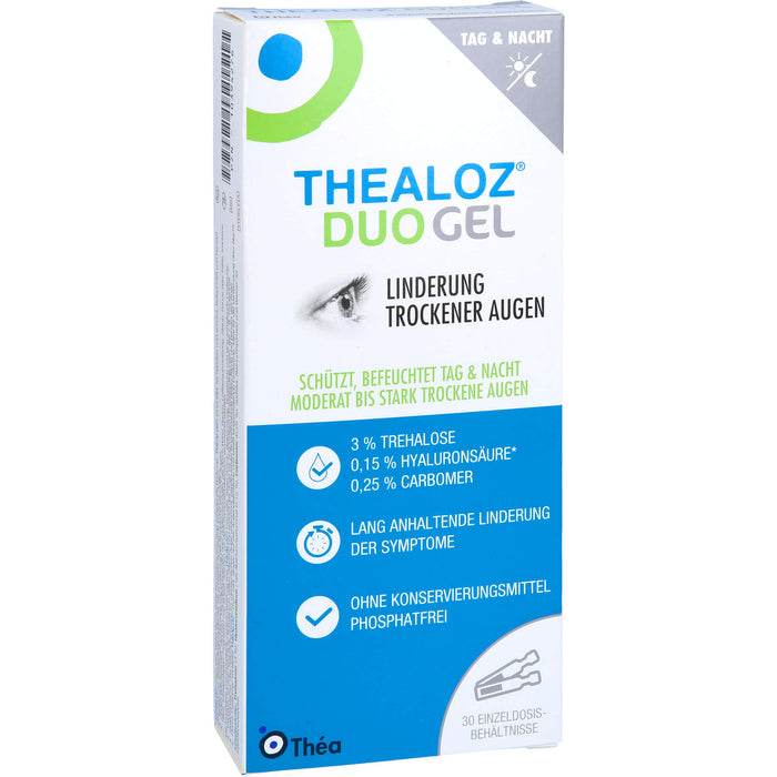 Thealoz Duo Gel - Befeuchtung, Benetzung und Schutz trockener Augen, 30 pc Pipettes à dose unique