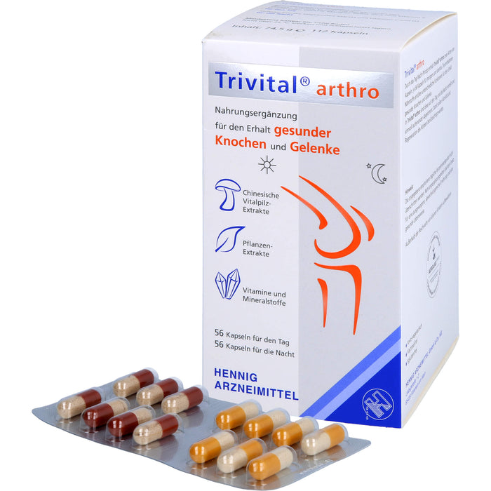 Trivital arthro Kapseln für den Tag und für die Nacht für den Erhalt gesunder Knochen und Gelenke, 12 pcs. Capsules