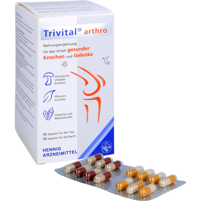 Trivital arthro Kapseln für den Tag und für die Nacht für den Erhalt gesunder Knochen und Gelenke, 12 pcs. Capsules