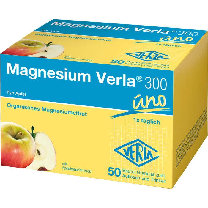 Magnesium Verla 300 uno Typ Apfel Granulat, 50 pcs. Sachets