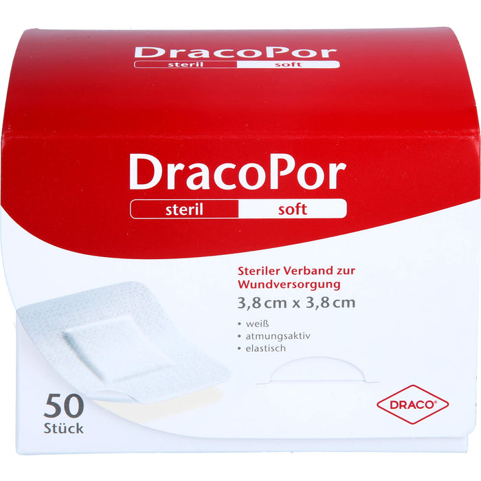 DracoPor steriler Wundverband 3,8 x 3,8 cm, 50 pcs. Patch