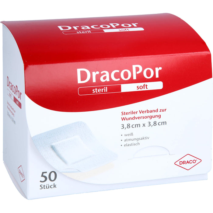 DracoPor steriler Wundverband 3,8 x 3,8 cm, 50 pc Pansement