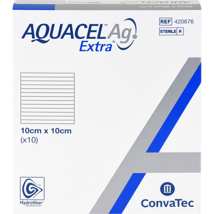 AQUACEL Ag Extra 10X10cm Kompressen, 10 St KOM