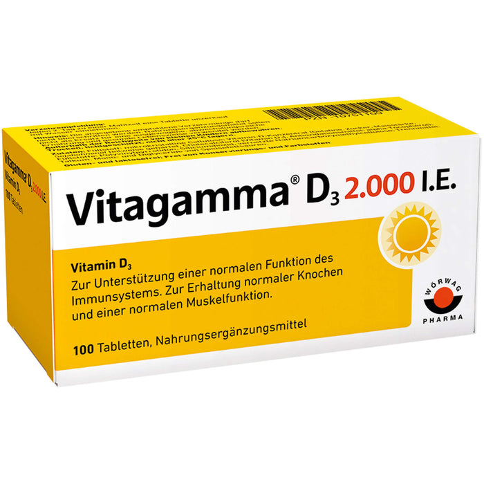 Vitagamma D3 2,000 I.E.Vitamin D3 NEM, 100 St TAB