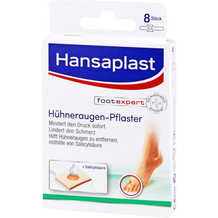 Hansaplast Hühneraugen-Pflaster mindert den Druck sofort, 8 pcs. Patch