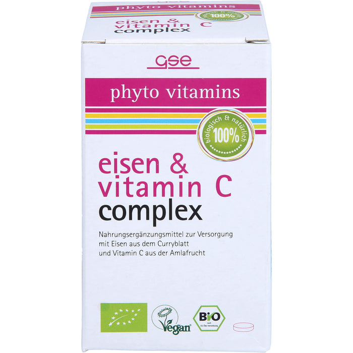 phyto vitamins Eisen und Vitamin C Complex Bio, 60 St. Tabletten