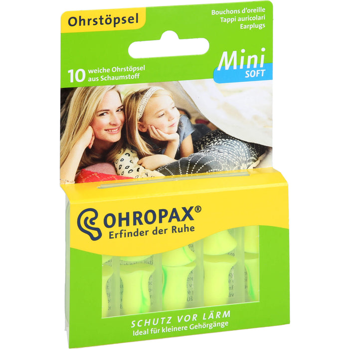 OHROPAX Mini Soft Schaumstoff-Stöpsel, 10 pc Bouchons d'oreilles