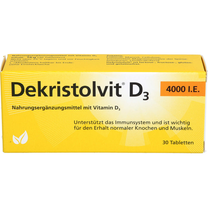 Dekristolvit D3 4000 I.E. Tabletten, 30 St. Tabletten