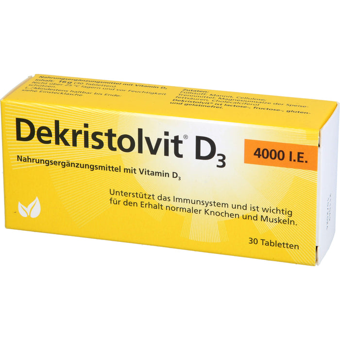 Dekristolvit D3 4000 I.E. Tabletten, 30 St. Tabletten