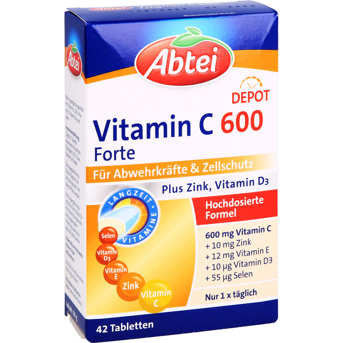 Abtei Vitamin C 600 + Zink + E Depot, 42 St TAB