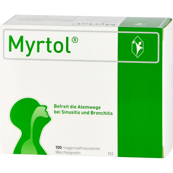 Myrtol Weichkapseln bei Sinusitis und Bronchitis, 100 pcs. Capsules