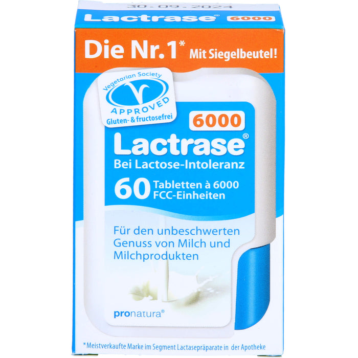 Lactrase 6000 bei Lactose-Intoleranz Tabletten, 60 pcs. Tablets