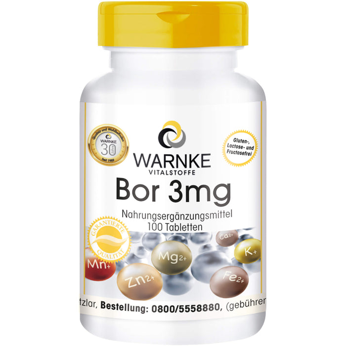 Warnke Bor 3 mg Tabletten, 100 pc Tablettes