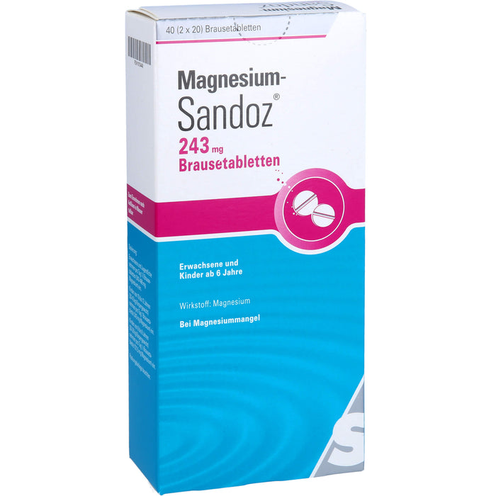 Magnesium-Sandoz 243 mg Brausetabletten, 40 pcs. Tablets