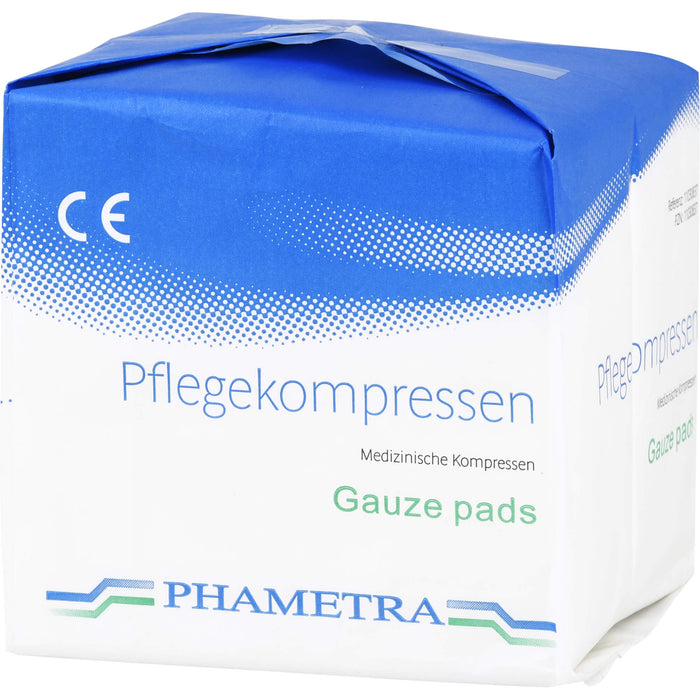 PHAMETRA Pflegekompressen 10 x 10 cm 4fach unsteril, 100 pc Compresses