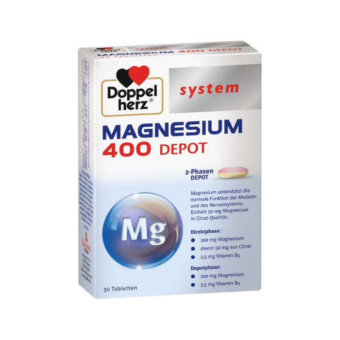 Doppelherz system Magnesium 400 Depot Tabletten, 30 St. Tabletten