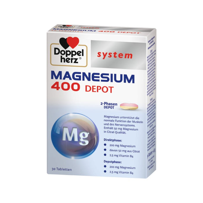 Doppelherz system Magnesium 400 Depot Tabletten, 30 pc Tablettes