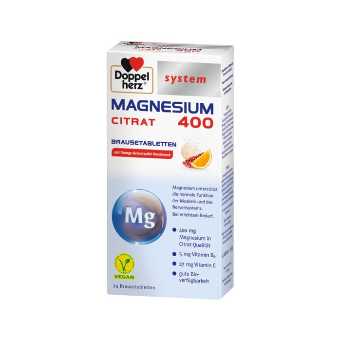 Doppelherz system MAGNESIUM 400 CITRAT, 24 St. Tabletten