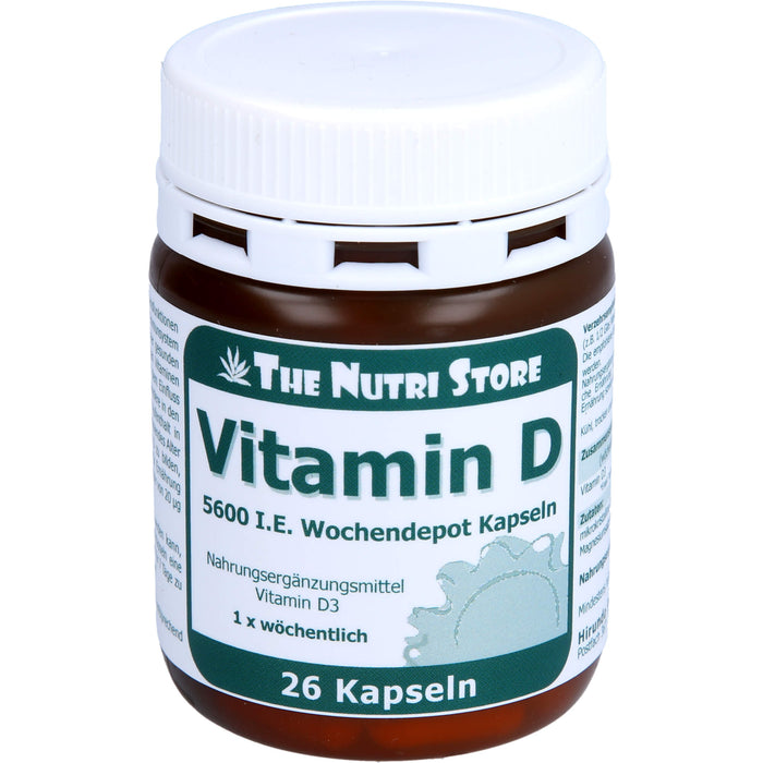 The Nutri Store Vitamin D 5600 IE Wochendepot Kapseln, 26 pc Capsules