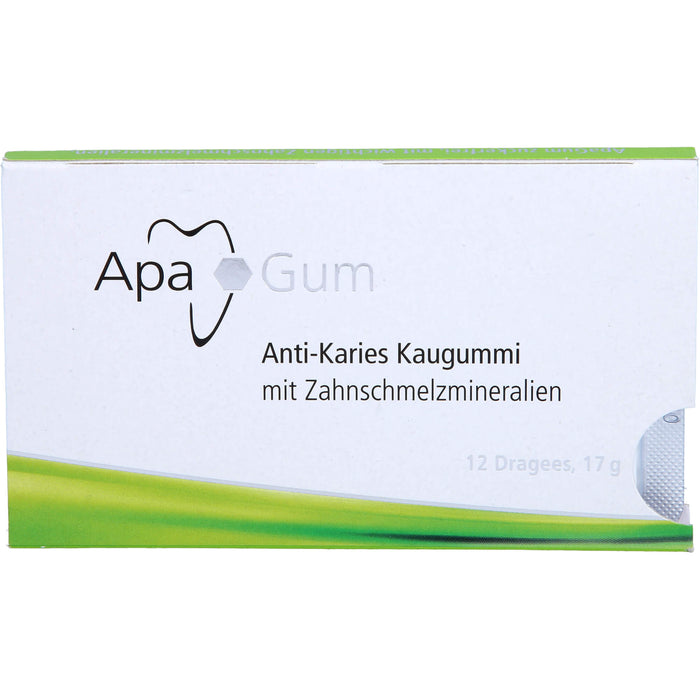 ApaGum Anti-Karies Kaugummi mit Zahnschmelzmaterialien, 12 pc Gomme à mâcher