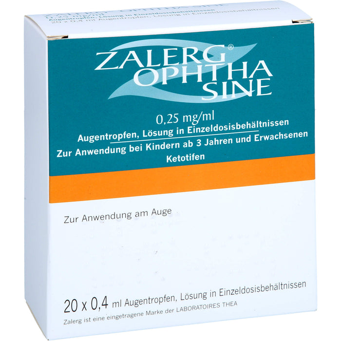 Zalerg ophta sine 0,25 mg/ml Axicorp Augentropfen in Einzeldosisbehältnissen, 20 St EDP