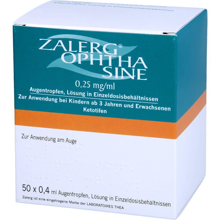 ZALERG ophta sine 0,25 mg/ml Axicorp Augentropfen bei allergischer Konjunktivitis, 50 pcs. Single-dose pipettes