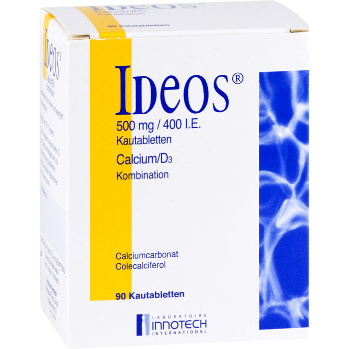 IDEOS 500 mg / 400 I.E. Kautabletten, 90 St. Tabletten