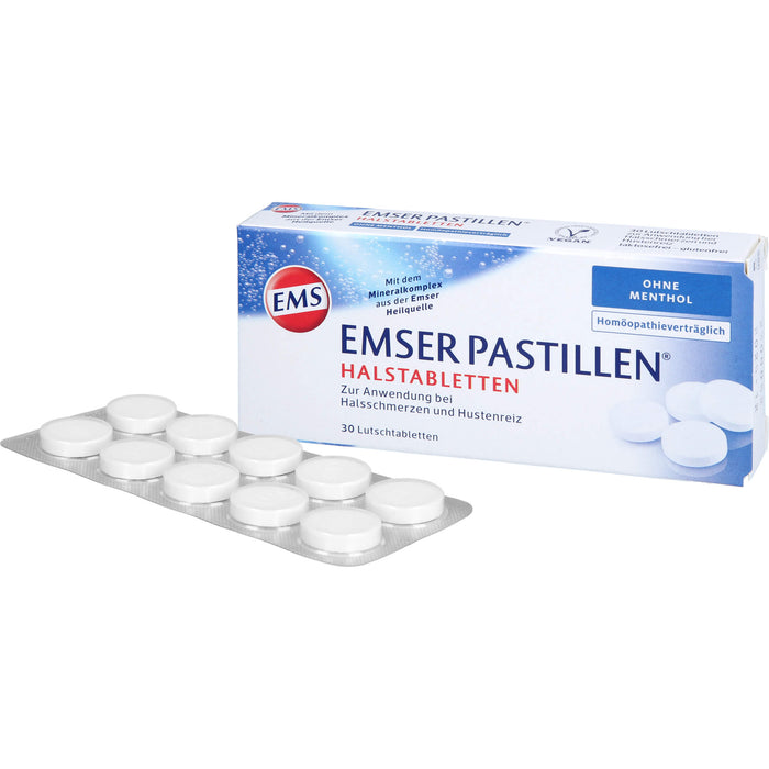 EMSER Pastillen Halstabletten ohne Menthol, 30 pcs. Tablets