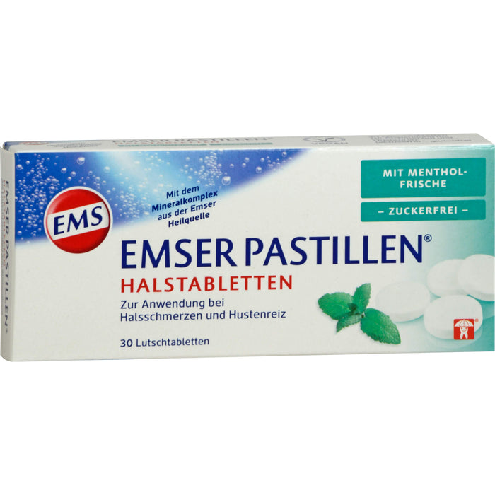 EMSER Pastillen Halstabletten mit Menthol zuckerfrei, 30 pcs. Tablets