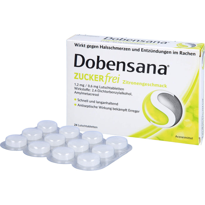 Dobensana zuckerfrei Zitronengeschmack Lutschtabletten, 24 pc Tablettes