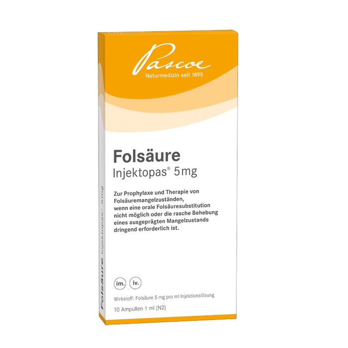 Folsäure Injektopas 5 mg Ampullen, 10 pc Ampoules