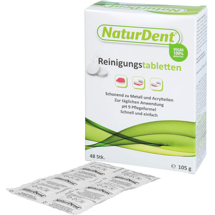 NaturDent Reinigungstabletten für den Zahnersatz, 48 pc Tablettes