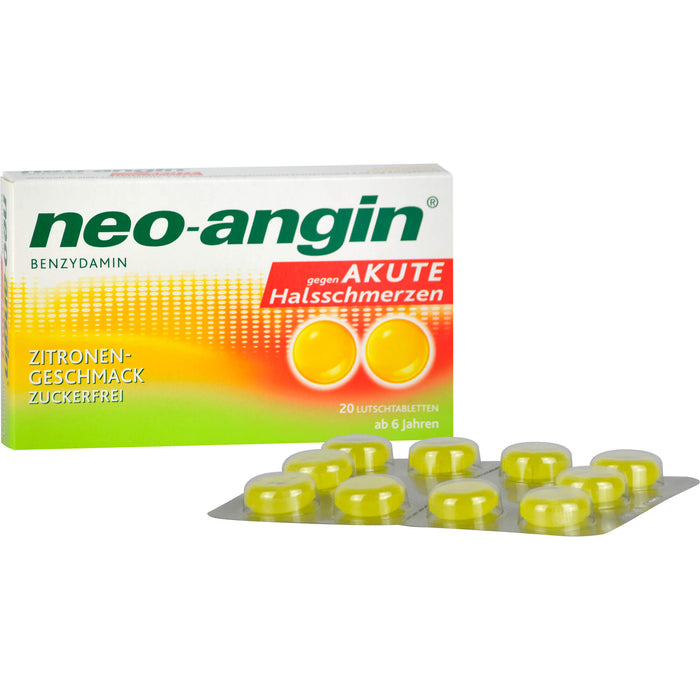 neo-angin Benzydamin Zitronengeschmack Lutschtabletten, 20 pc Tablettes