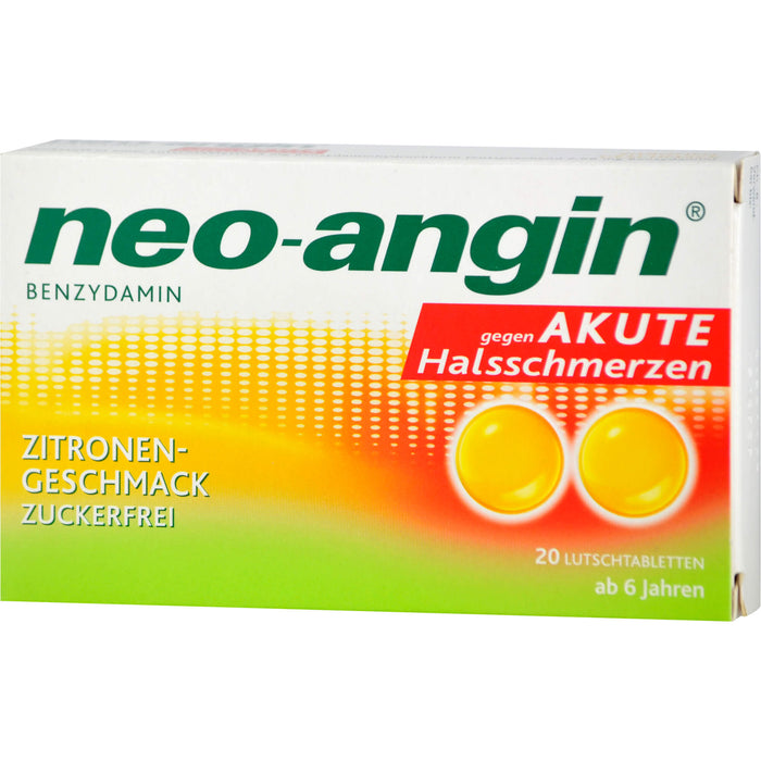 neo-angin Benzydamin Zitronengeschmack Lutschtabletten, 20 pc Tablettes