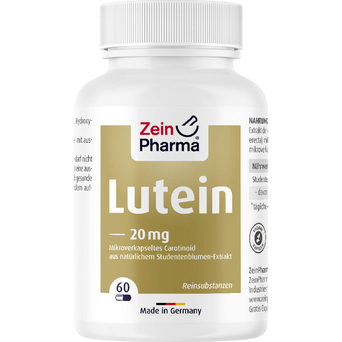 Lutein 20mg Kapseln mikroverkapselt, 60 St KAP