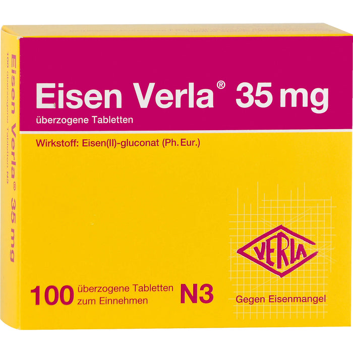 Eisen Verla 35 mg, überzogene Tabletten, 100 St. Tabletten