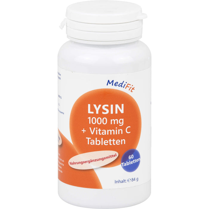 MediFit Lysin 1000 mg + Vitamin C Tabletten, 60 pc Tablettes