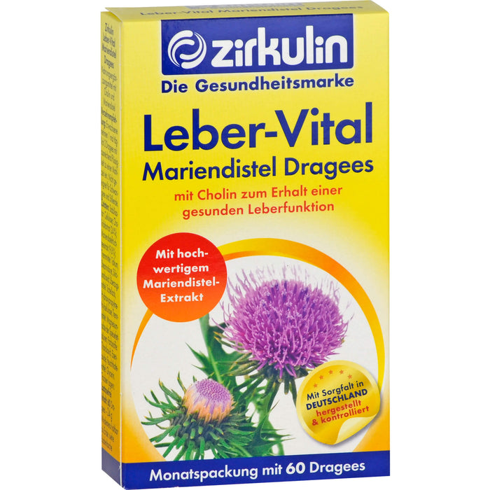 zirkulin Leber-Vital Mariendistel Dragees, 60 pcs. Tablets