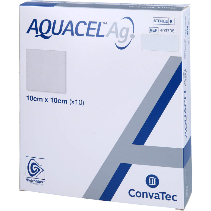 AQUACEL Ag 10x10cm Kompressen, 10 St KOM