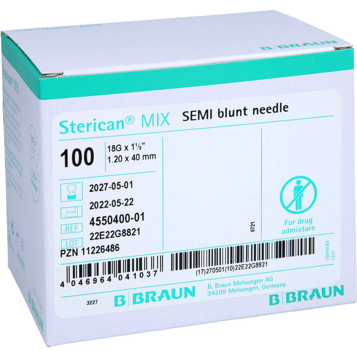 STERICAN MIX 18g 1,20X40MM HALBSTUMPF-EU, 100 St