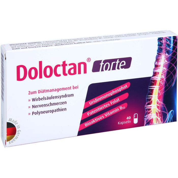 Doloctan forte Kapseln bei Wirbelsäulensyndrom, Nervenschmerzen und Polyneuropathien, 40 pc Capsules