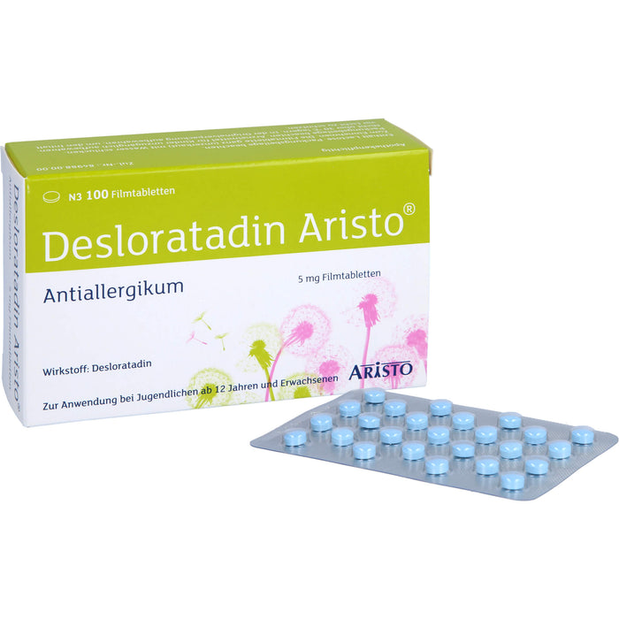 Desloratadin Aristo 5 mg Filmtabletten bei Allergien, 100 pc Tablettes