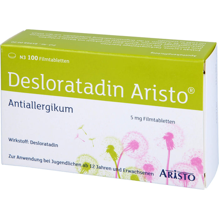 Desloratadin Aristo 5 mg Filmtabletten bei Allergien, 100 St. Tabletten