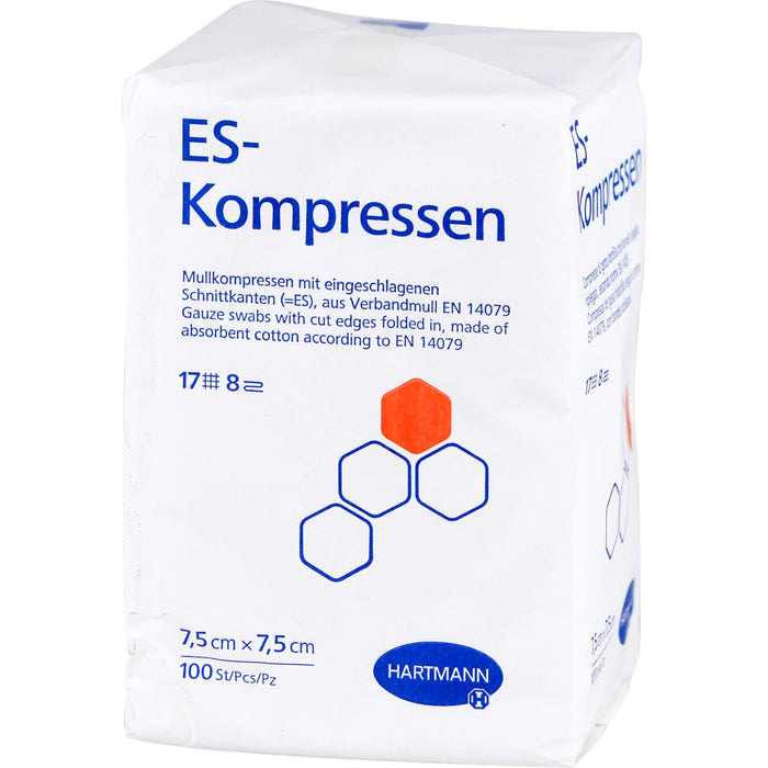 HARTMANN ES-Kompressen unsteril 7,5 x 7,5 cm 8fach, 100 St. Kompressen