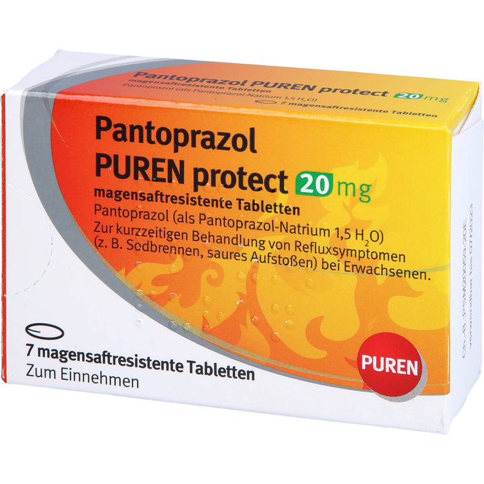 Pantoprazol PUREN protect 20 mg Tabletten, 7 St. Tabletten